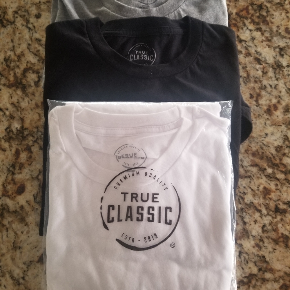 True Classic premium tshirts 3-pack..size xl...new